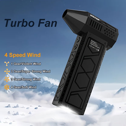 The HSTOP USB Rechargeable Mini Jet Fan is equipped with a 10000mAh Lithium Battery, making it perfect for both indoor and outdoor use. This Portable Compressed Air Duster is a powerful and multi-functional Electric Dust Blower, ideal for BBQ Ignition