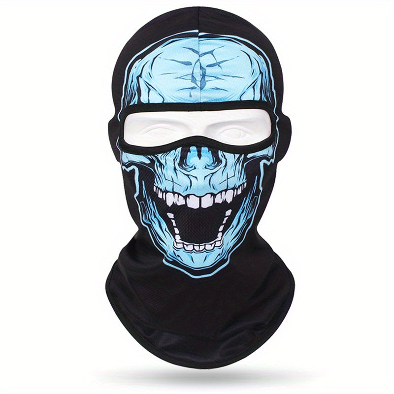 Full Face 3D Anime Skull Balaclava Ski Mask for Hip Hop Style, Suitable for both Men and Women, Perfect for Cycling, Motorcycle Riding, Skiing and Outdoor Sports