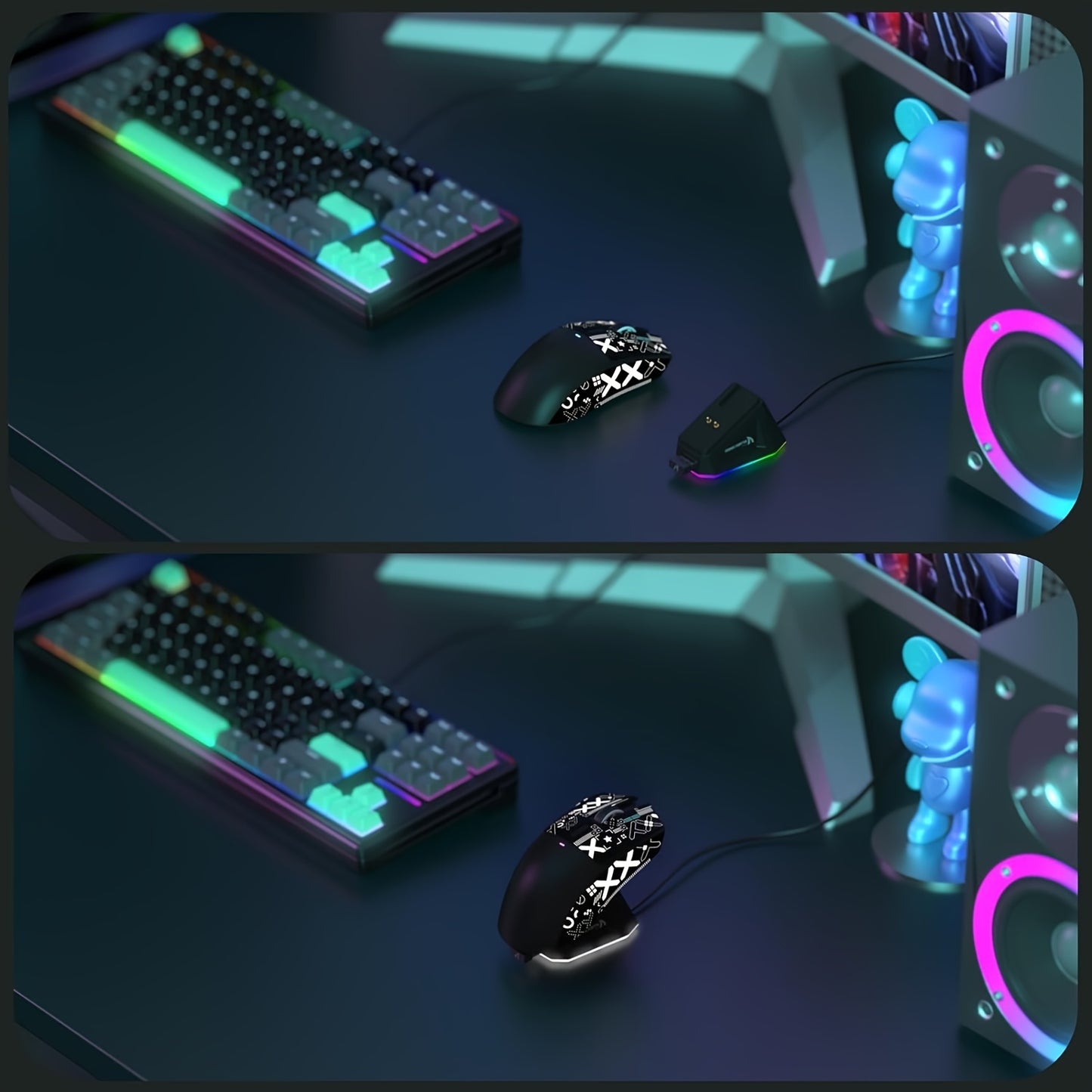 Attack Shark X11 is a lightweight wireless gaming mouse with RGB charging base, Tri-mode 2.4G/USB-C wired/BT, 22K DPI, PAW3311 Optical Sensor, HUYU Switch, 5 programmable buttons. Suitable