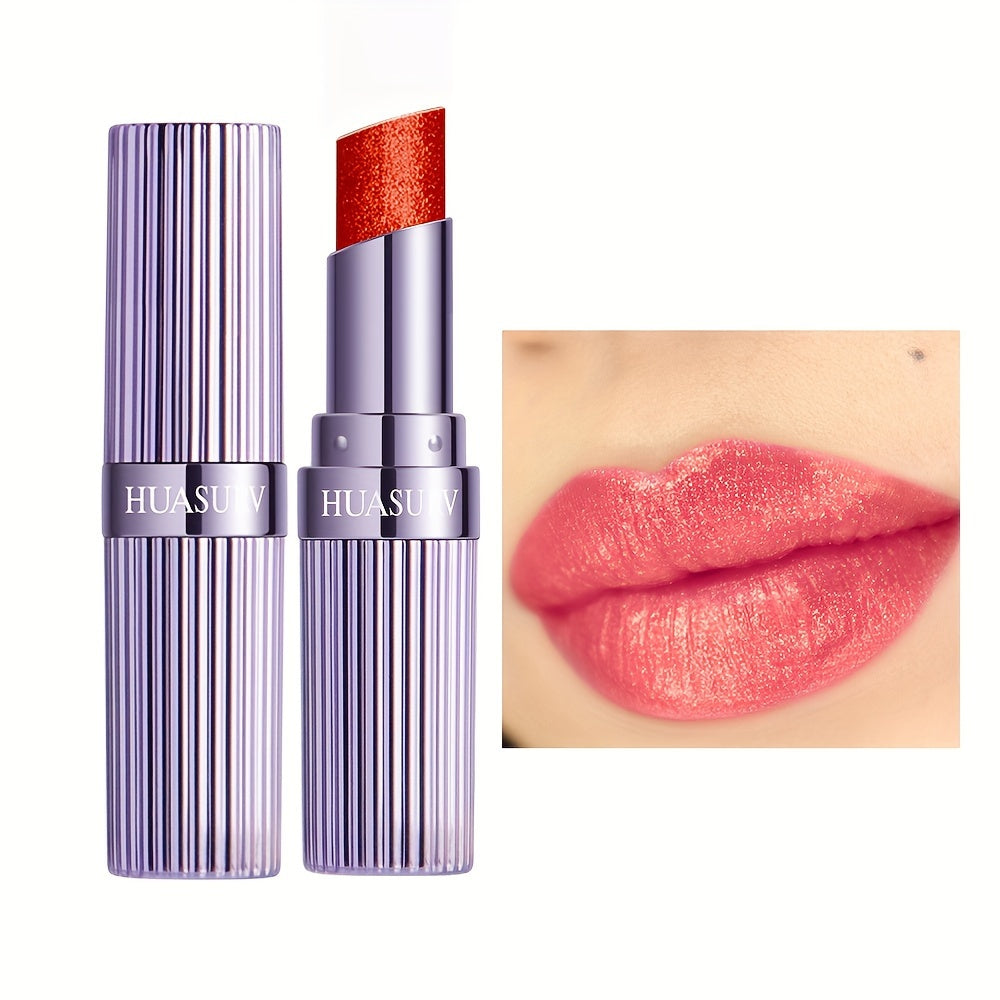 Shimmer Moisturizing Lipstick with Long-Lasting Glitter, Non-Stick Cup, Hydrating, Vibrant Shades - Perfect Mother's Day Gift for Music Festival.