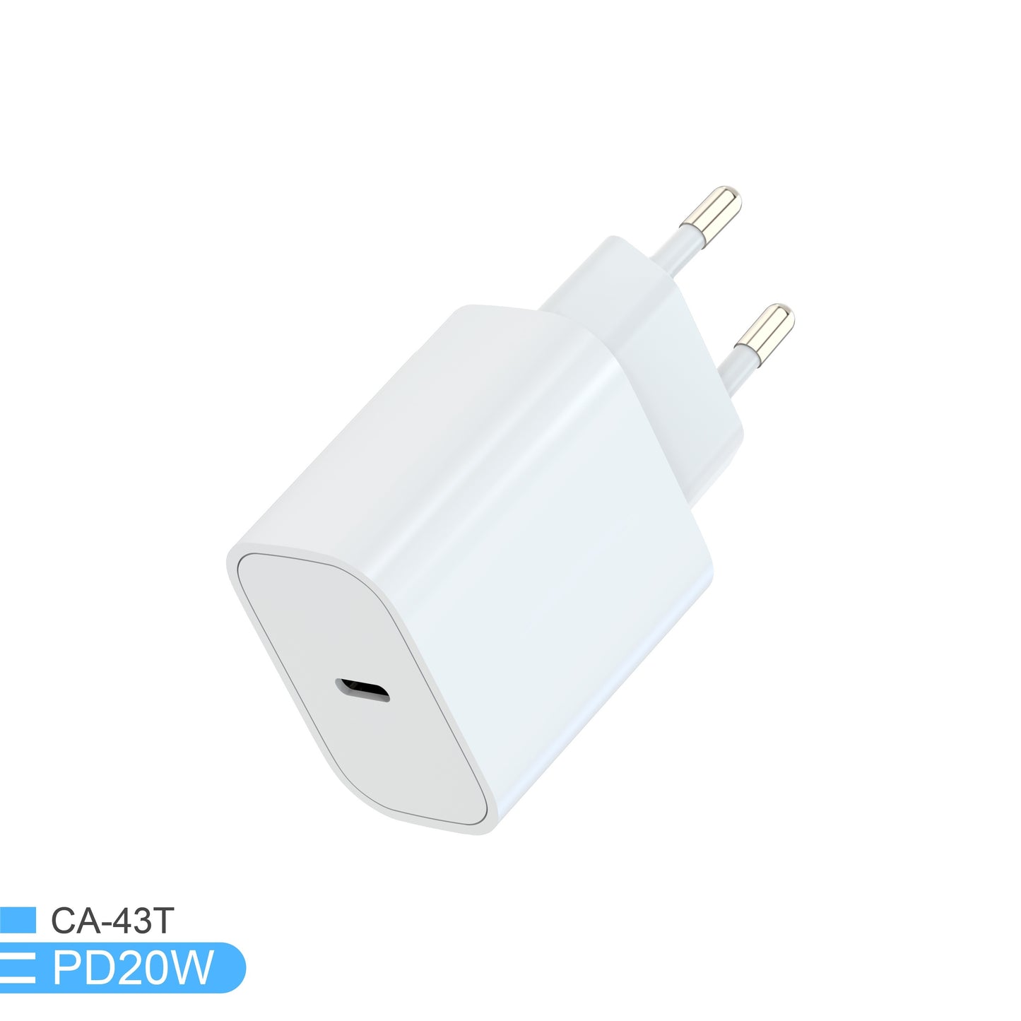 20W USB C fast charger for iPhone, iPad, and AirPods.