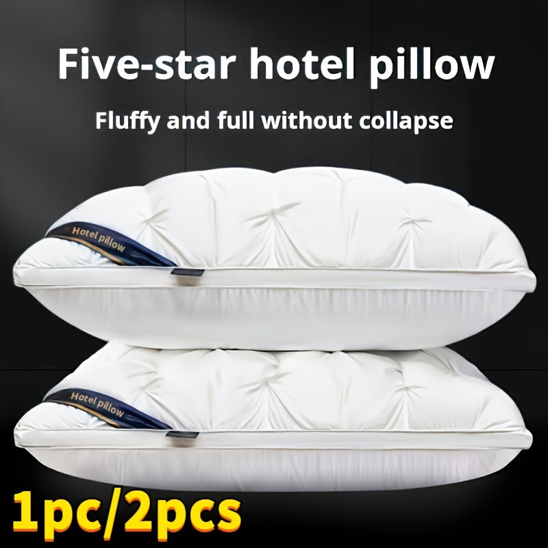 Get a good night's sleep with the 1pc Pillow, designed to support your neck and spine. This sleep massage pillow core is moisture-absorbing and breathable, making it perfect for your household bedding. Use it in the living room, bedroom, or as a stylish