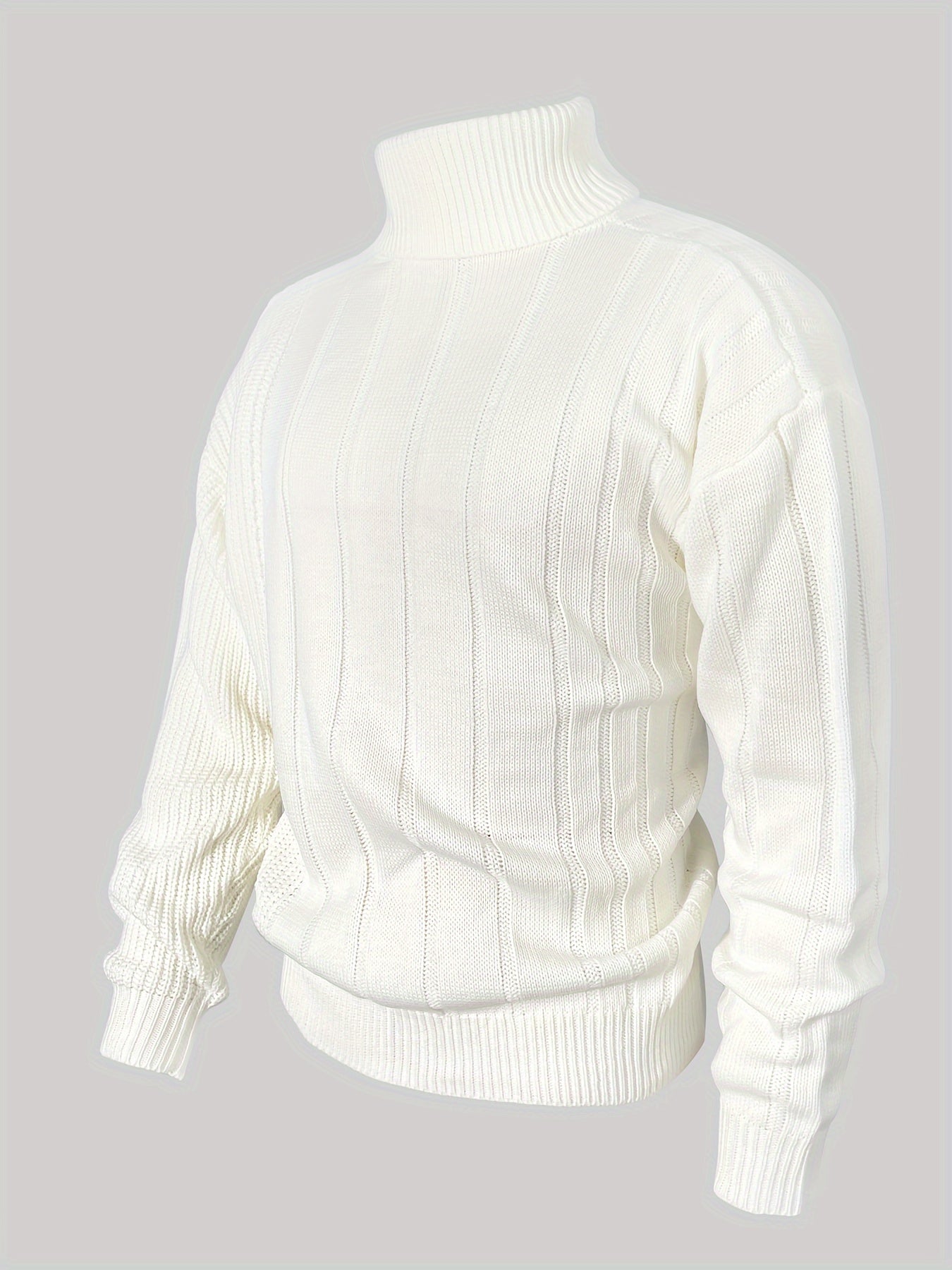 Men's plus size turtleneck sweater for winter, casual and academic style