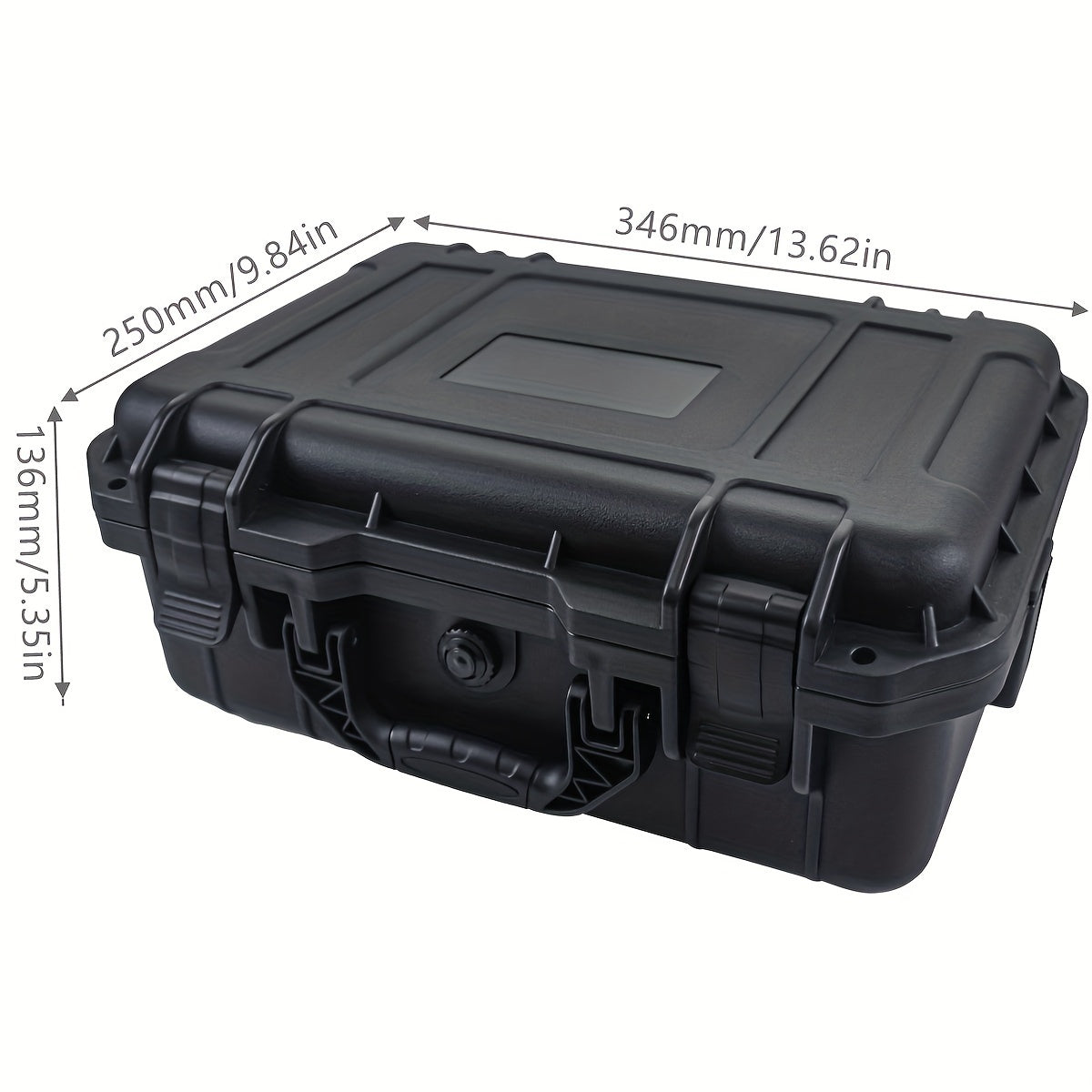 Durable waterproof plastic tool case with pre-cut foam for organizing tools, drones, and accessories.