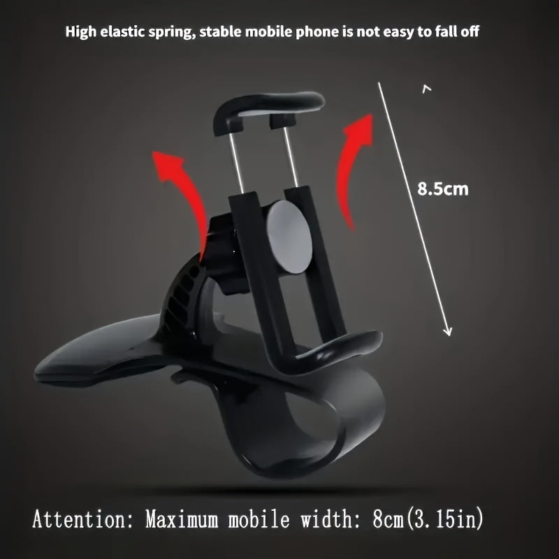 360° swivel car phone holder, dashboard mount for GPS navigation, universal fit, waterproof, no battery needed.