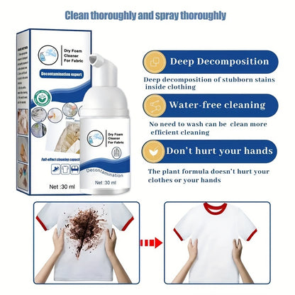 Foam dry cleaning agent for removing stains from curtains, carpets, and household items, including yellow stains on clothes and stubborn stains on down jackets.