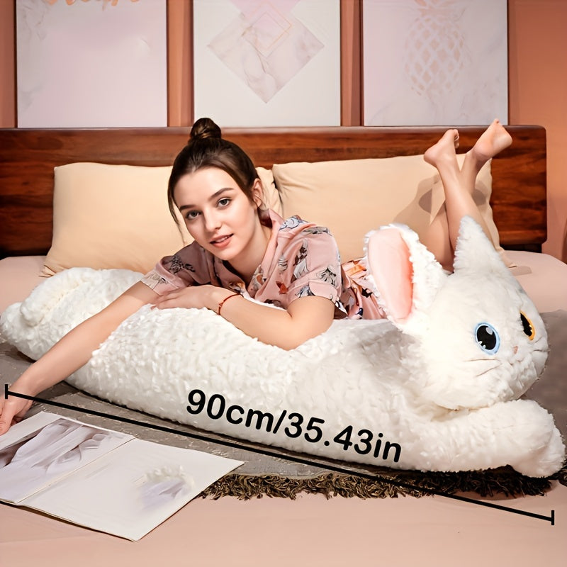 Soft and adorable cat-shaped long pillow is perfect for side sleeping and as a pillow, hand wash only, modern design ideal for all seasons.