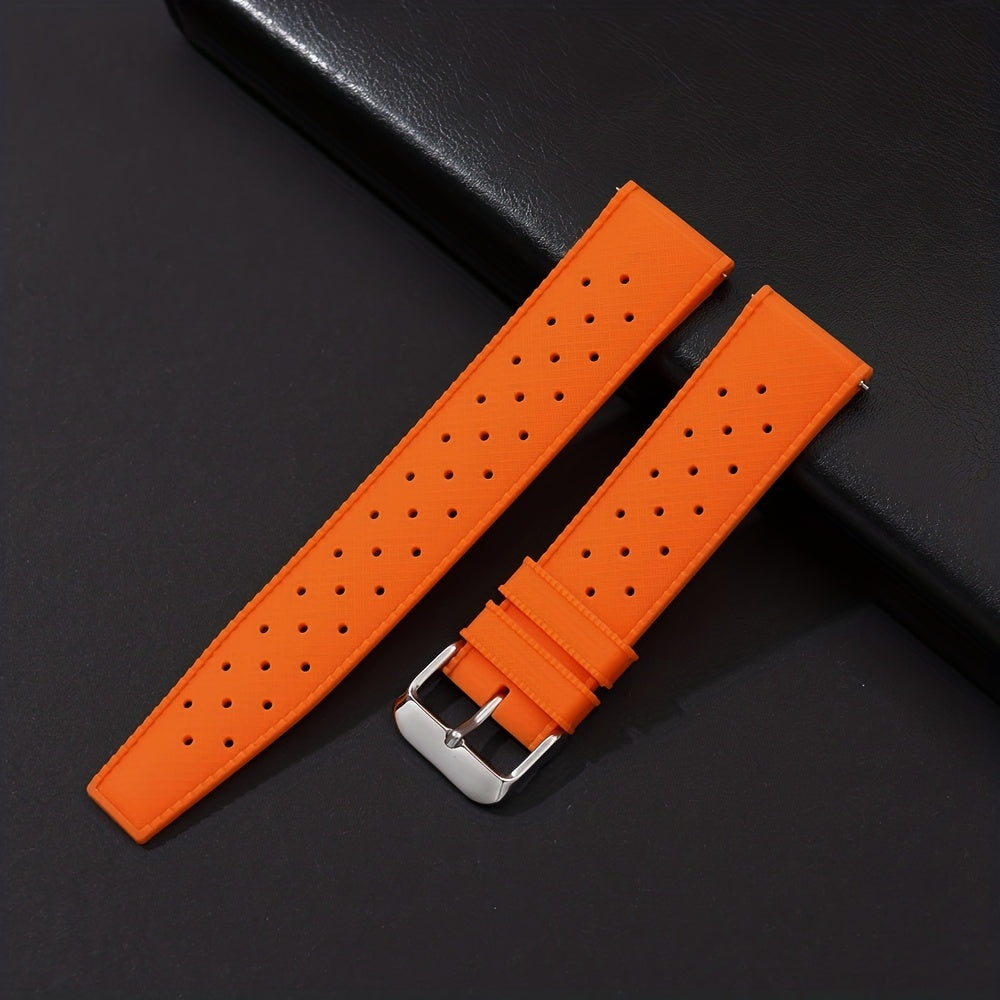 Ideal for King's Day Gifts: Tropic Waterproof Smart Watch Strap with Breathable Silicone, Quick Release, and in various sizes of 18mm, 20mm, and 22mm.