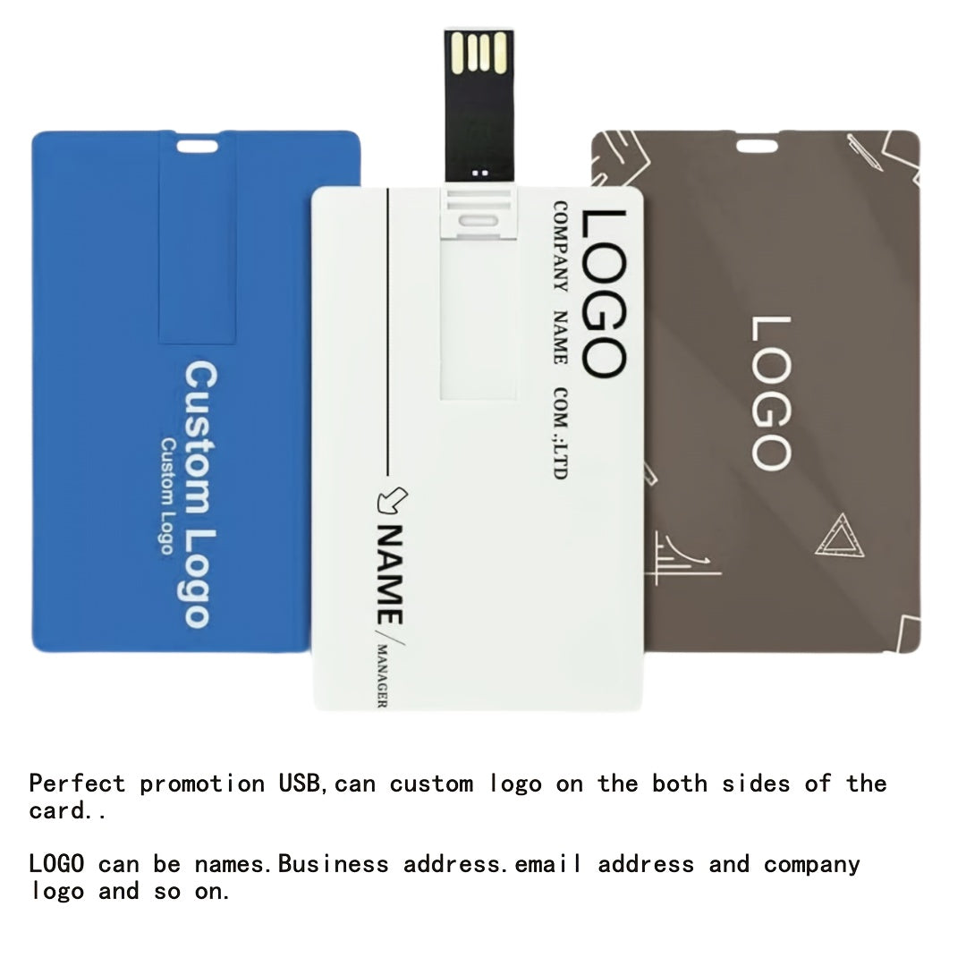 5 LUCKINHAND Customizable USB Flash Drives with Personalized Text, available in 16G/32G/4G/8G storage capacity, made of durable white plastic with blue and red accents. Custom USB Cards