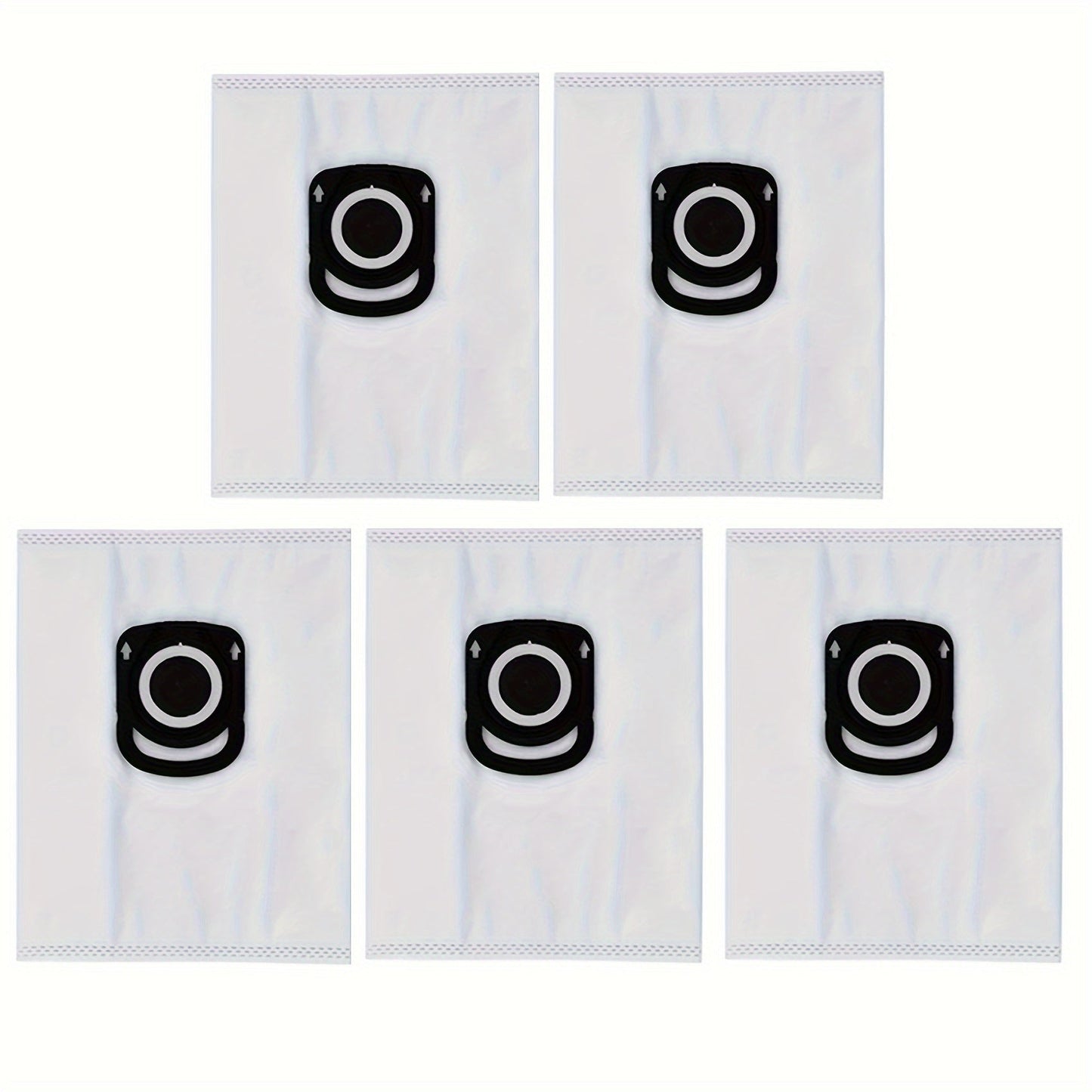 Pack of 5 Reusable 3D Efficiency Dustbags designed for Silence Force 4A (RO 64xx) Models, Features Automatic Locking System and Hygienic Filter Protection