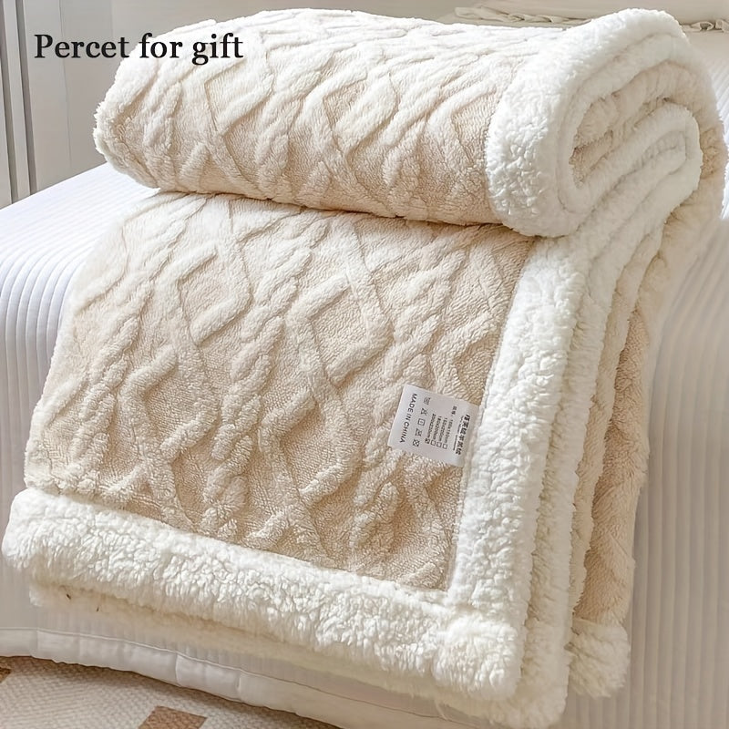 One Piece Ultra Cozy Soft Blanket with Double-sided Plush for Maximum Comfort and Warmth, Ideal for Sofas and Multi-functional Use