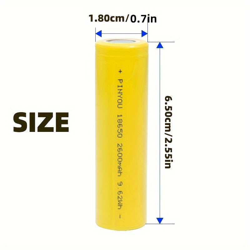 18650 power battery with 5C discharge and 2600mAh capacity, ideal for a range of power equipment.