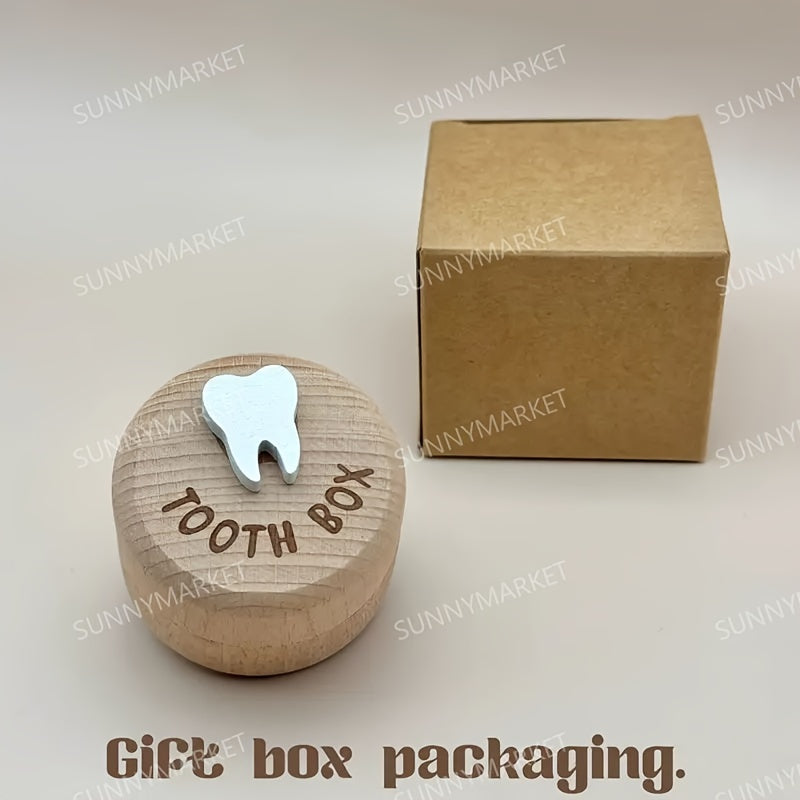 Wooden Tooth and Hair Keepsake Box for Babies, Baby Tooth and Hair Storage, Baby's First Lock of Hair, Unique Baby Shower Gift, Special Birth Memory Box