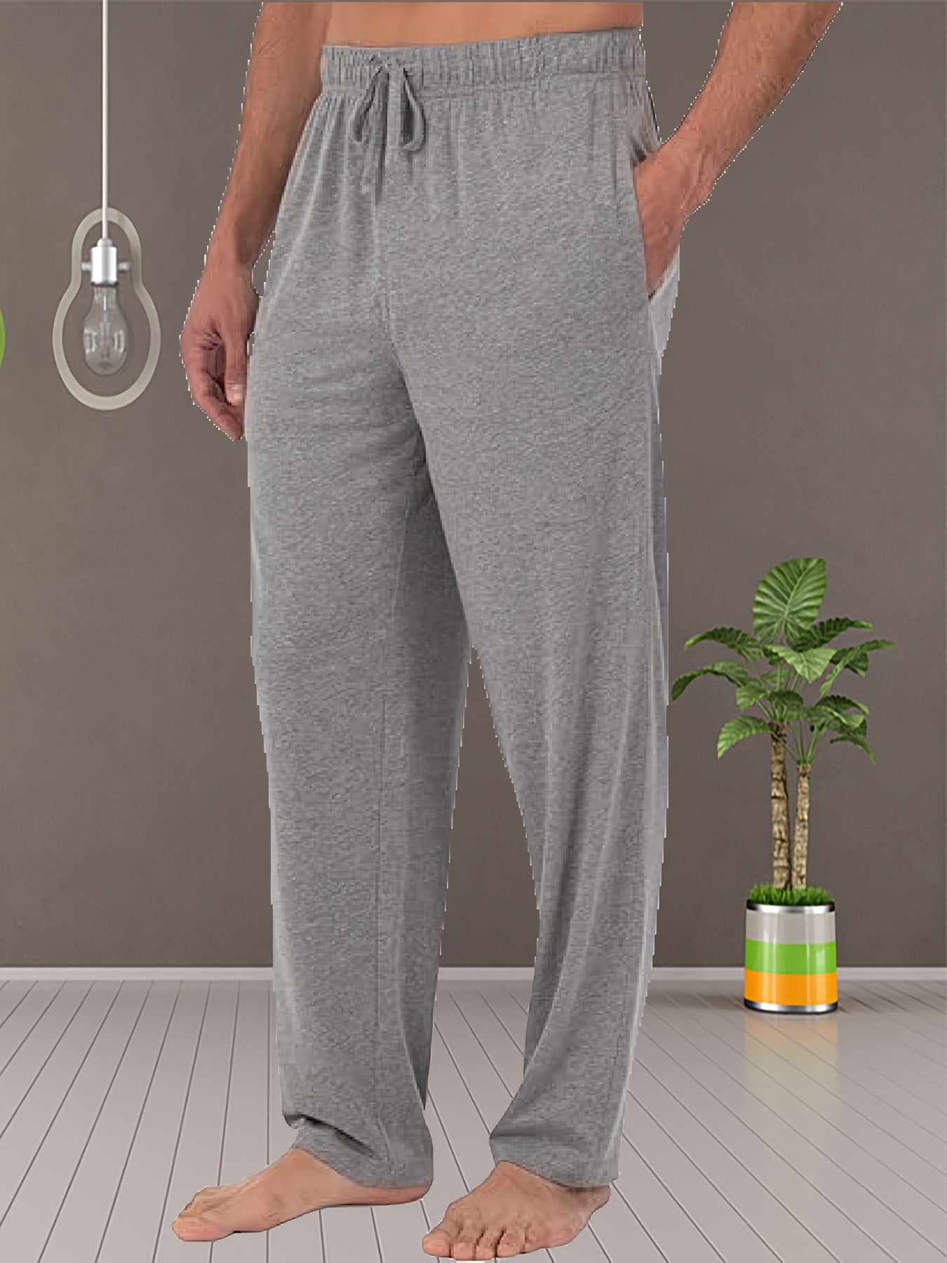 Men's stylish solid pajama pants.