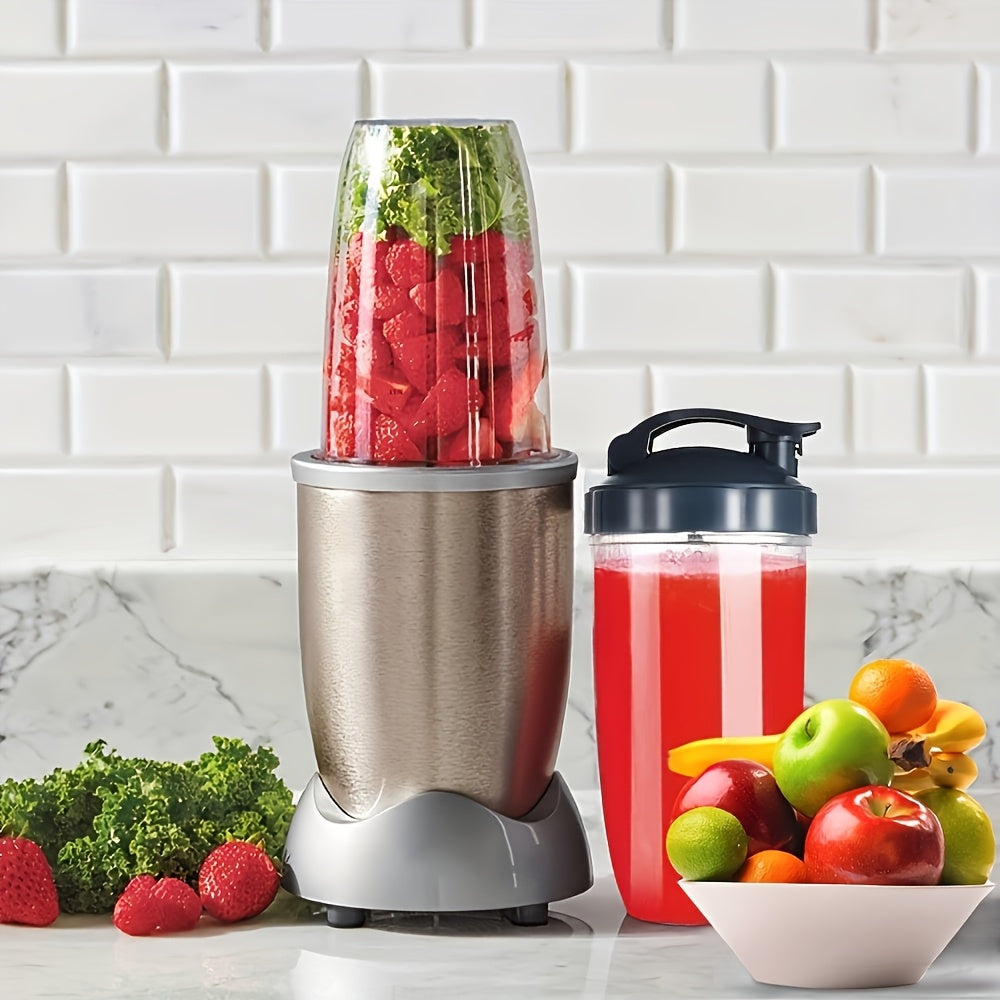 This Nutribullet Blender Accessory is a 32oz Blender Cup with a convenient Flip-Top Lid. It is a compatible replacement part for 600W and 900W models, ensuring a perfect fit. The cup is BPA-free and can be safely cleaned in the dishwasher for your