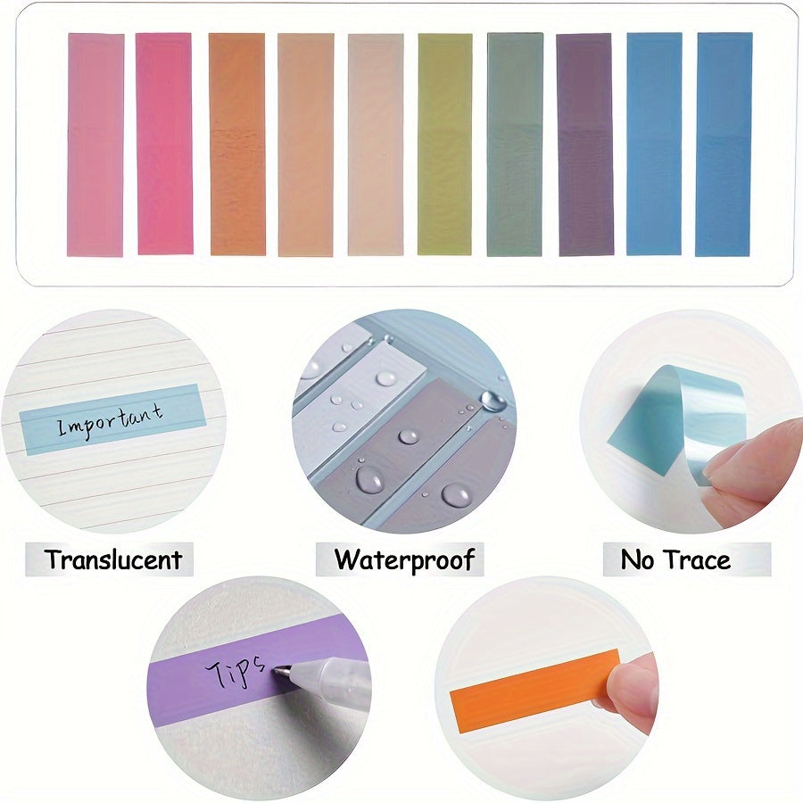 Writable and reusable sticky labels for organizing pages, markers, and notes.