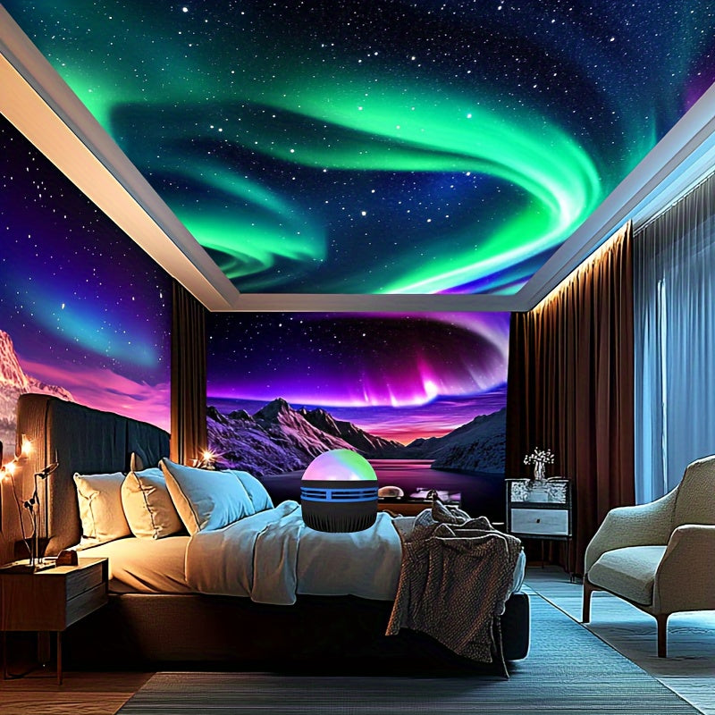 Gorgeous Starry Sky Projector featuring Northern Lights Effect - Powered by USB, includes Remote Control - Perfect for Bedroom, Game Room, Ceiling Decoration & Party Atmosphere