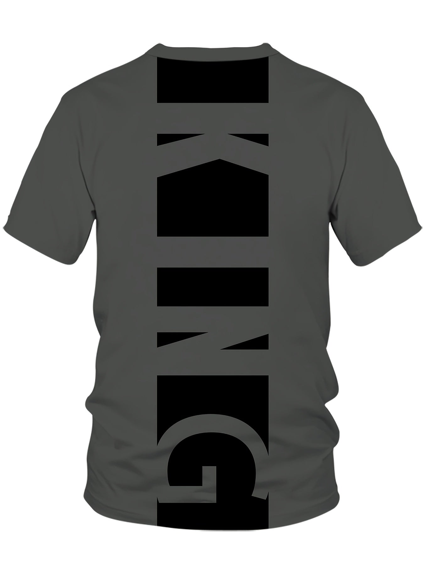 Men's "KING" letter print t-shirt with crew neck and short sleeves. Made of 95% polyester and 5% spandex. Features all-over print knit fabric in a regular fit with slight stretch. Suitable