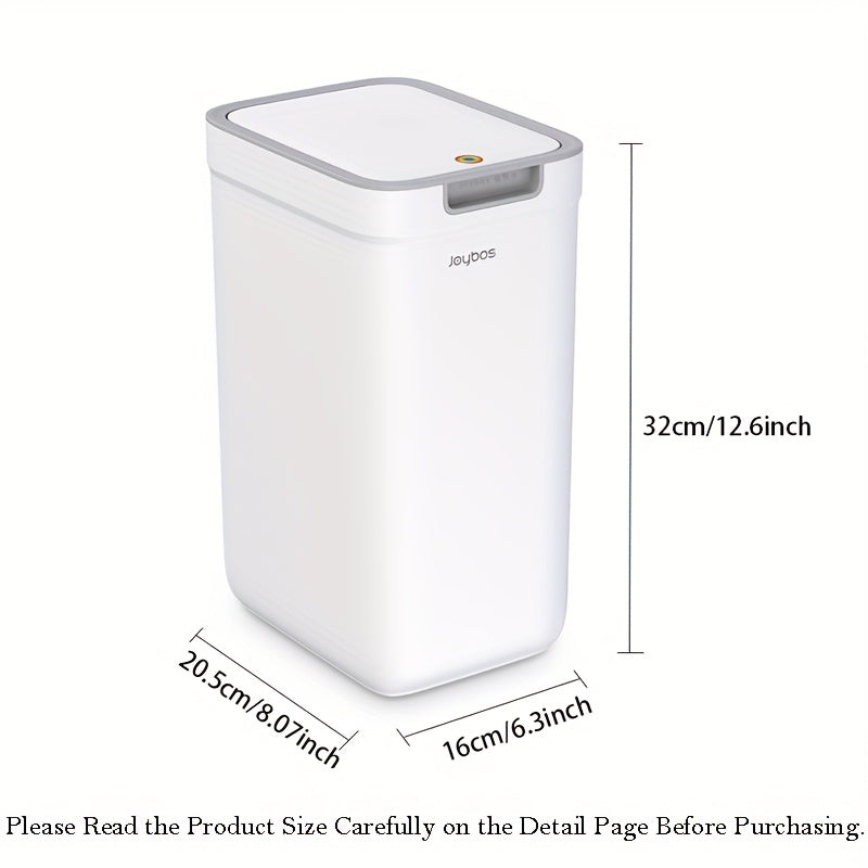 Wall-mounted trash bin with quiet close, polished finish, ideal for kitchen, bathroom, and dorm storage.