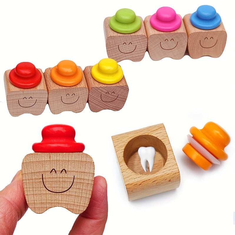 Wooden Tooth Box: A charming keepsake organizer for storing teeth and hair, as well as jewelry such as earrings and necklaces. Perfect for small items, this box makes a thoughtful gift for baby showers and birthdays.