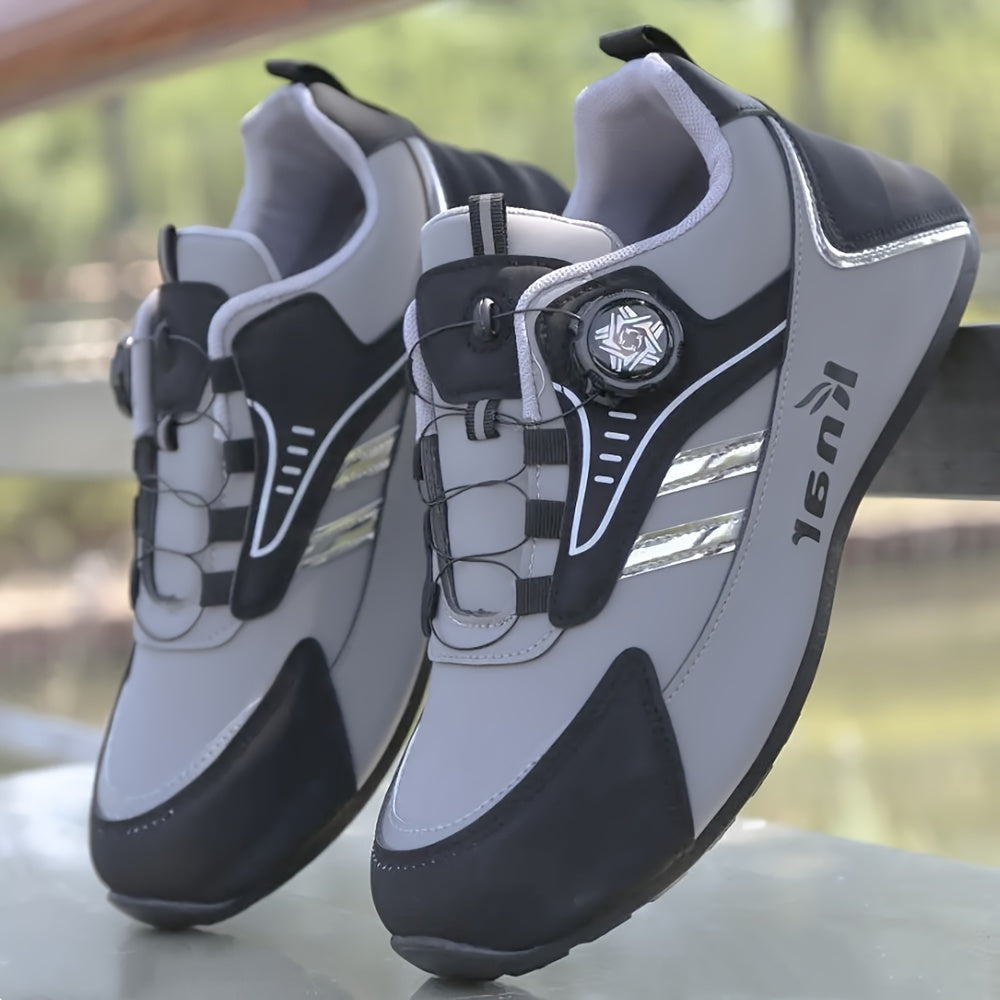 Men's stylish sneakers with breathable, non-slip features and elastic closure for comfortable walking and running in all seasons.