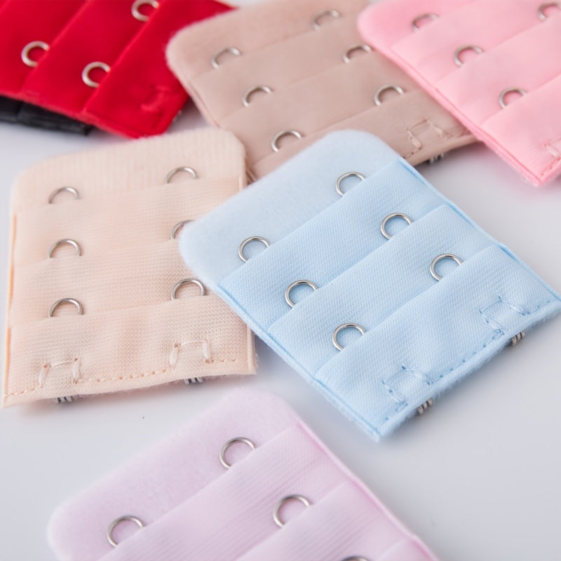 10-pack of 3-row, 2-hook bra extenders for comfortable, adjustable fit in women's lingerie.