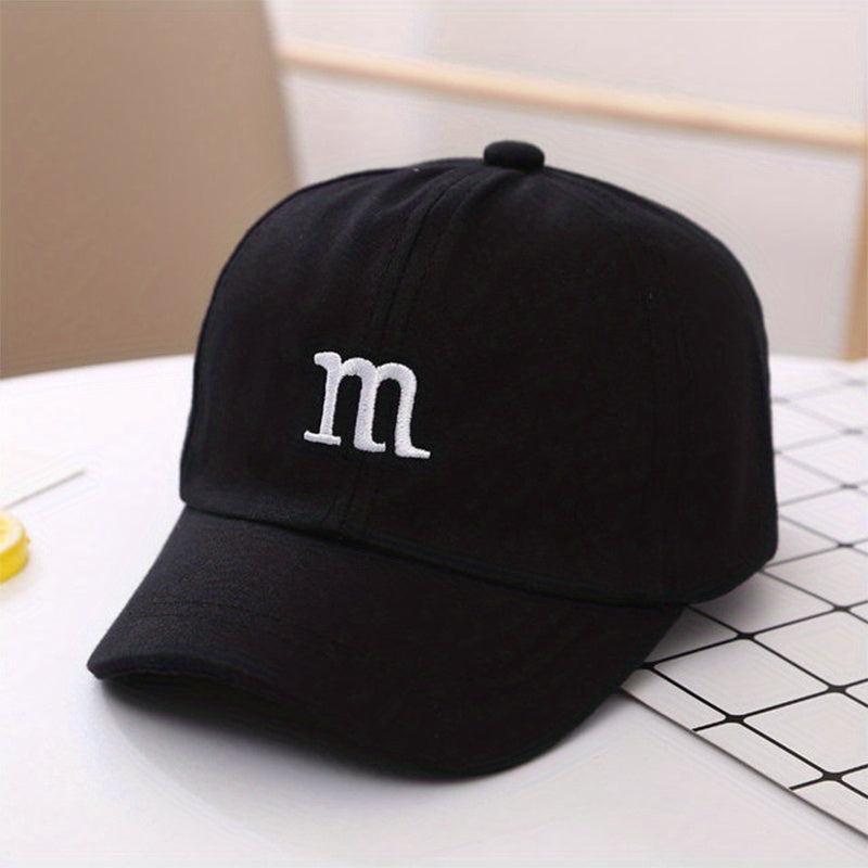 Fashionable children's baseball cap with adjustable fit and solid letter design for baby boys.