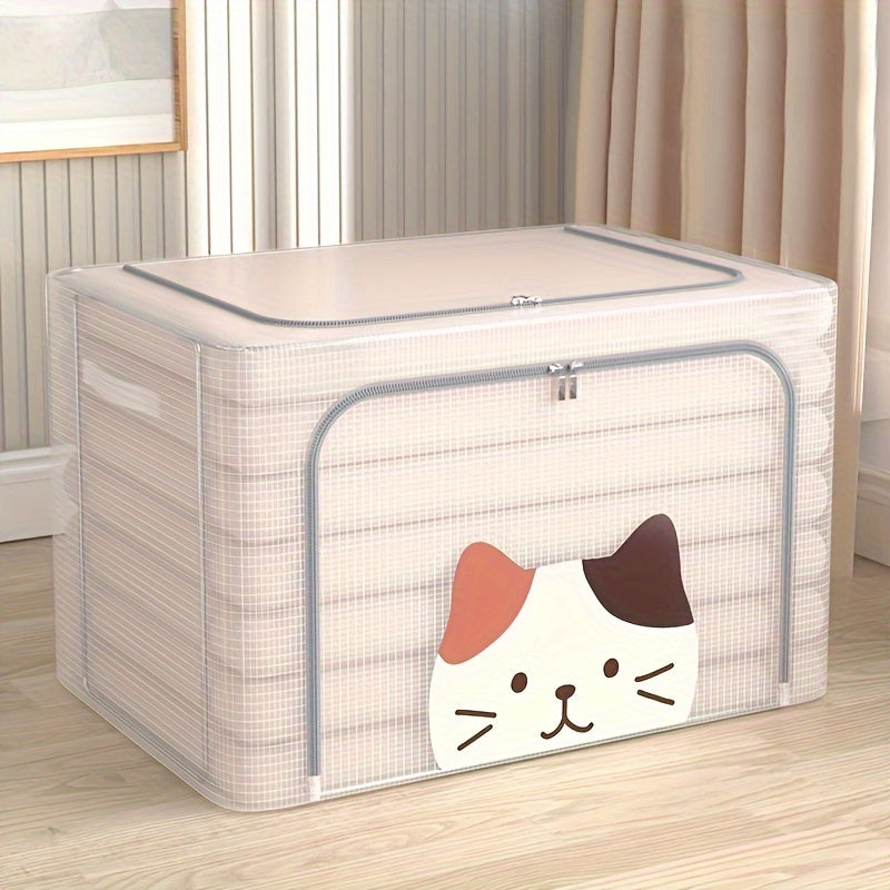 Classic Style PVC Storage Box, Rectangular Shape, Waterproof and Durable, Stackable and Foldable with Space-Saving Design. Perfect for Closet Organization and Multipurpose Home & Kitchen Organizer, Ideal for Under-Bed Storage. 24L/66L Size.