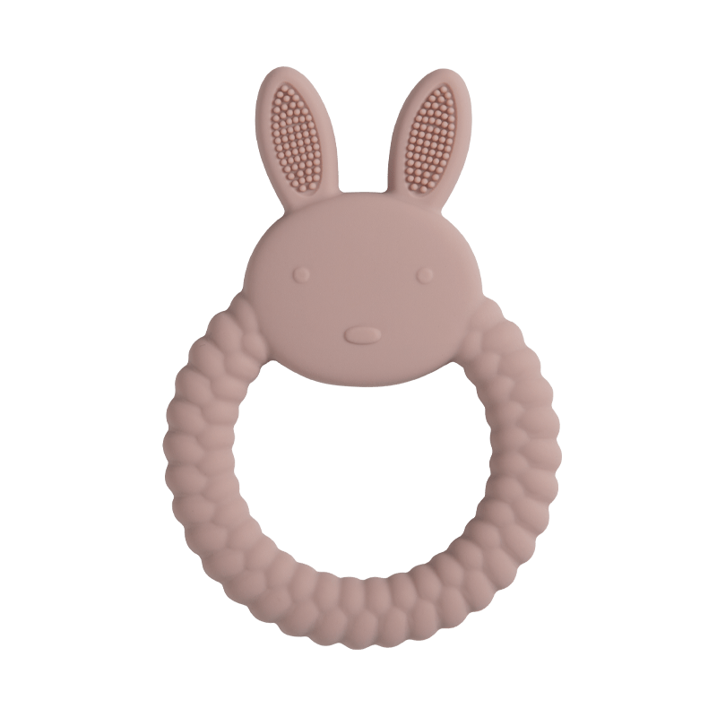 Silicone Teething Toy for Babies - Cute Rabbit Design, Safe for Chewing and Soothing Gums, Perfect for Newborns