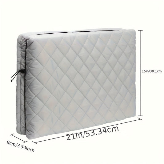 Indoor Double-Layer Insulation AC Window Unit Cover with Elastic Drawstring - Non-Electric, Energy-Saving Air Conditioner Protector, Dimensions 53.34cmL x 38.1cmW x 8.89cmD