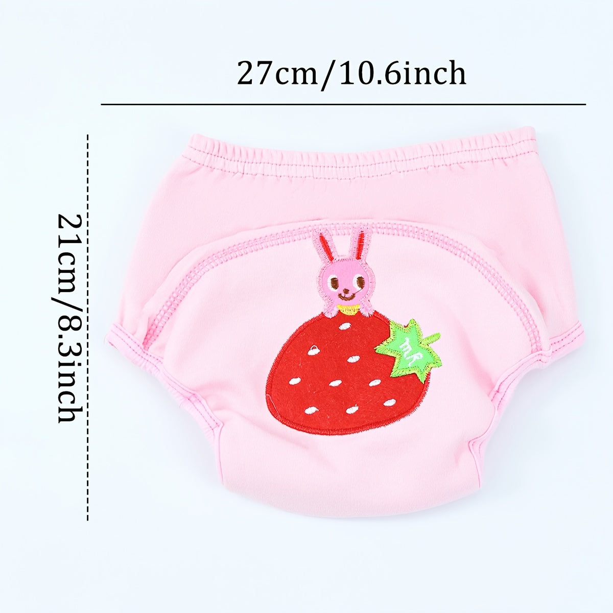 Training pants for toddlers with a fun cartoon pattern - made from 100% cotton for softness and breathability. These washable and reusable pants are highly absorbent and feature a leak-proof design, perfect for potty training essentials.