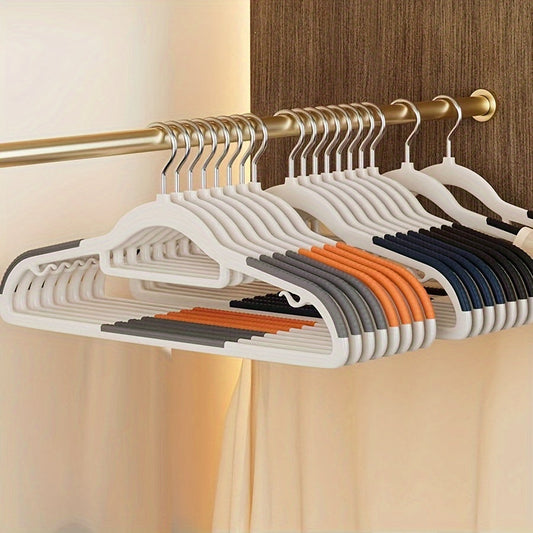 Pack of 10 Durable Non-Slip Plastic Hangers - Thickened Design for Efficient Clothes Storage, Ideal for Home & Retail Use, Clothing Hangers for Space-Saving Drying Rack