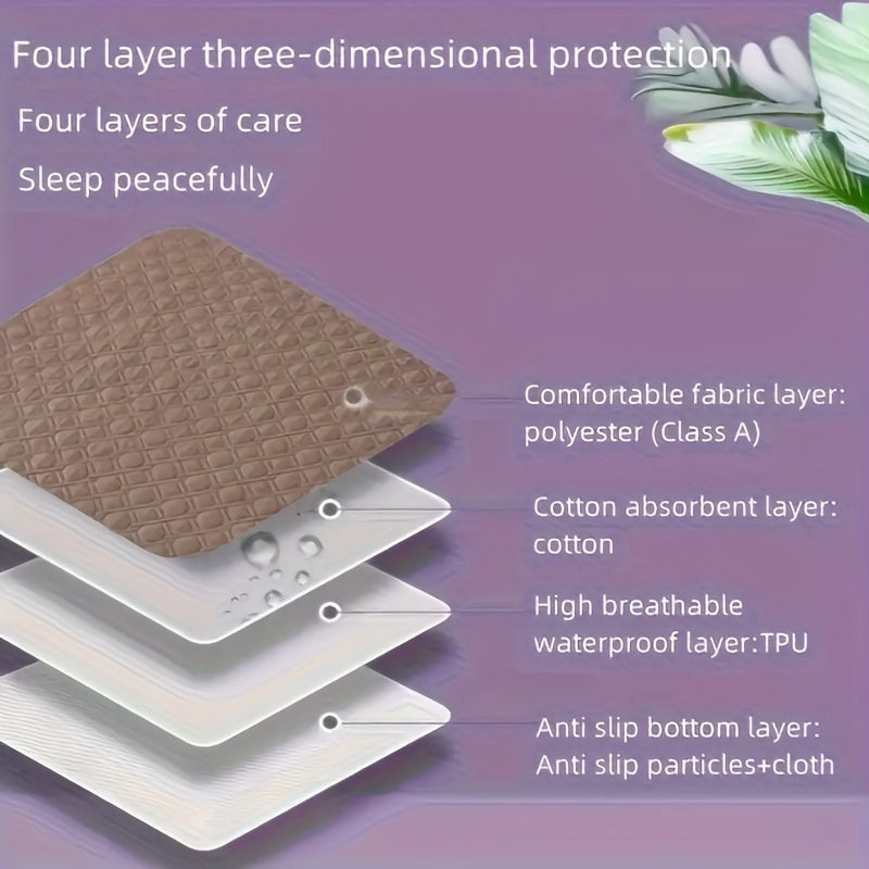 1 piece Washable Incontinence Pad, Leak-Proof Mattress Protector for Seniors and Pets, Made of Non-Woven Polyester Material, Hand Wash Recommended, Available in Various Sizes, Suitable for Menstrual Needs and Home Use