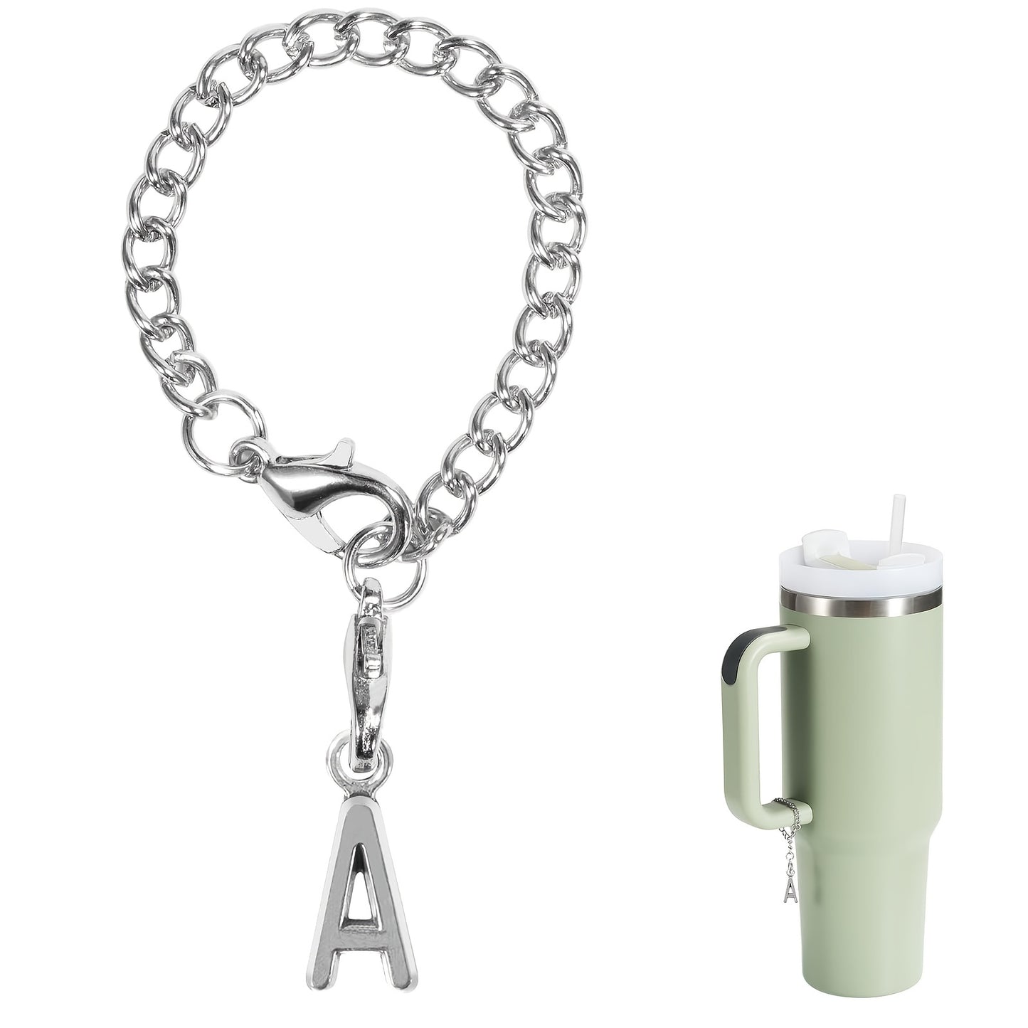 1-pc letter charm accessory for tumblers and water bottles.