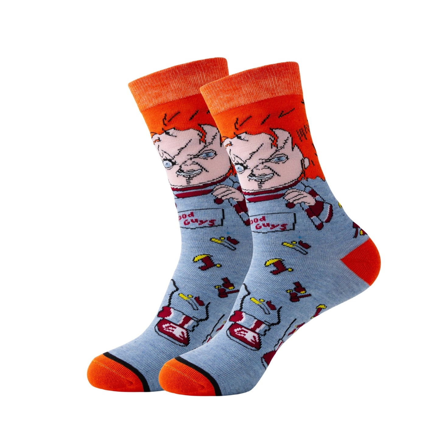 5/10pcs Cartoon Graphic Crew Socks - Perfect for All Seasons, Street Style Casual Wear