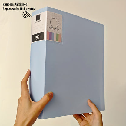 100 A4 size transparent PP plastic file folders - multi-layer organizer for office, art, photos, & collectibles storage.