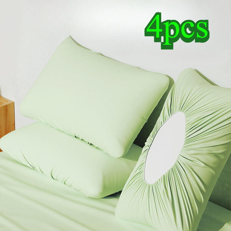 Set of 4 Disposable Pillowcases - Clean, Convenient, and Machine Washable for Traveling, Hotels, and Train Journeys