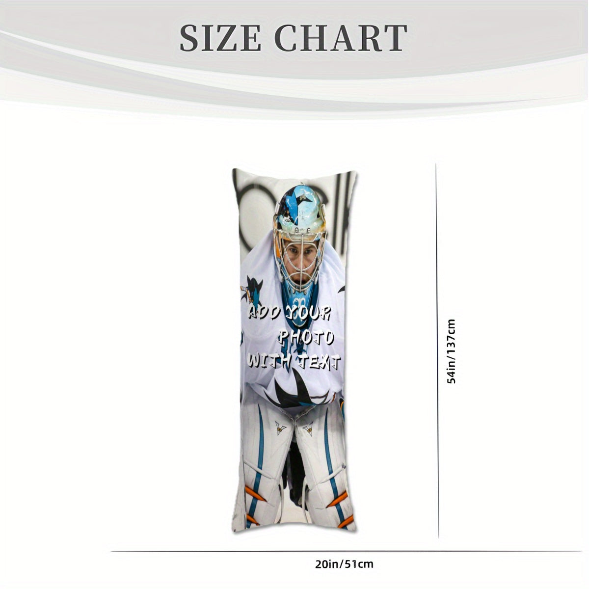 Get a personalized Custom Long Body Pillow Cover featuring any photo, made from soft short plush with a dual-sided print. This makes a perfect Christmas gift, measuring 50.8x137.16 cm and does not come with a pillow core.