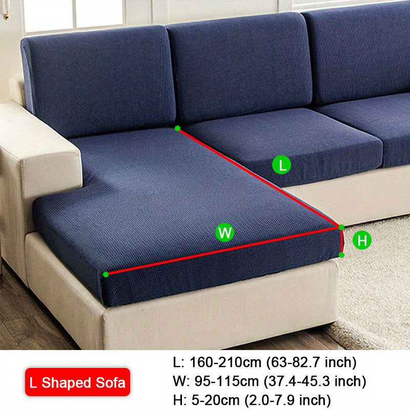 Waterproof Jacquard Sofa Slipcover protects furniture with elastic cover. Polyester material enhances home decor.