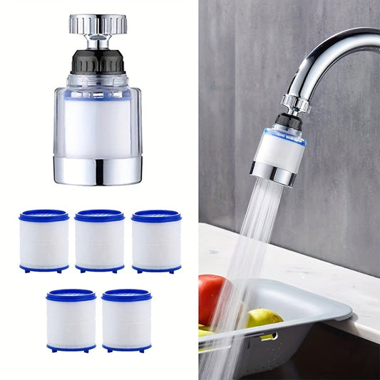 1pc Rotating Sink Faucet Filter for Kitchen and Bathroom, Filters Heavy Metals and Hard Water, 360-Degree Rotation