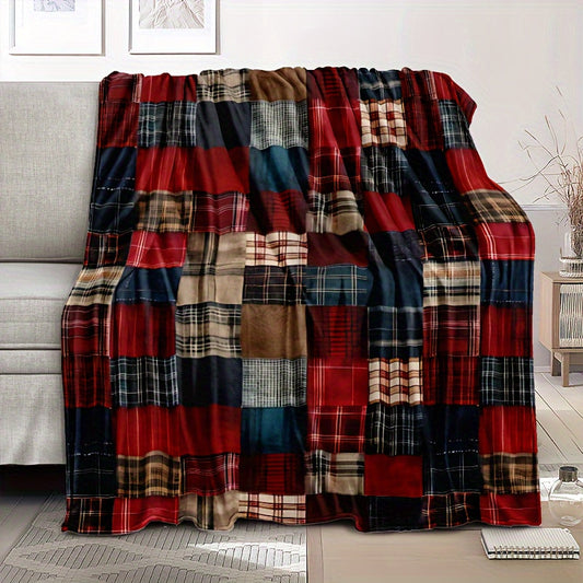 The Cozy Vintage Buffalo Plaid Flannel Throw Blanket is perfect for staying warm and stylish on your couch, bed, in the office, or while traveling. It makes an ideal gift for Christmas or birthdays.