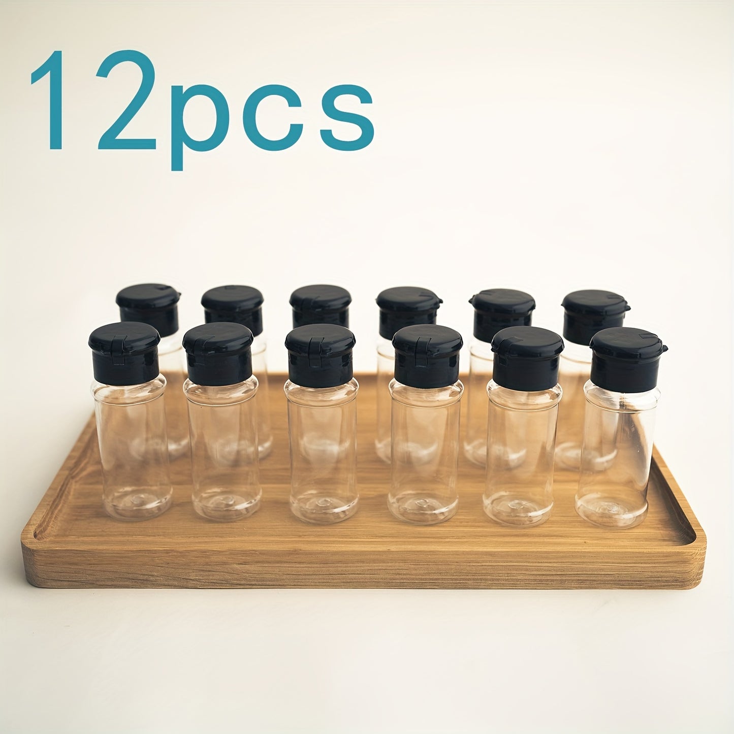 Set of 10/12 rust-resistant spice bottles with shaker lids - perfect for cooking and organizing, adds to kitchen decor