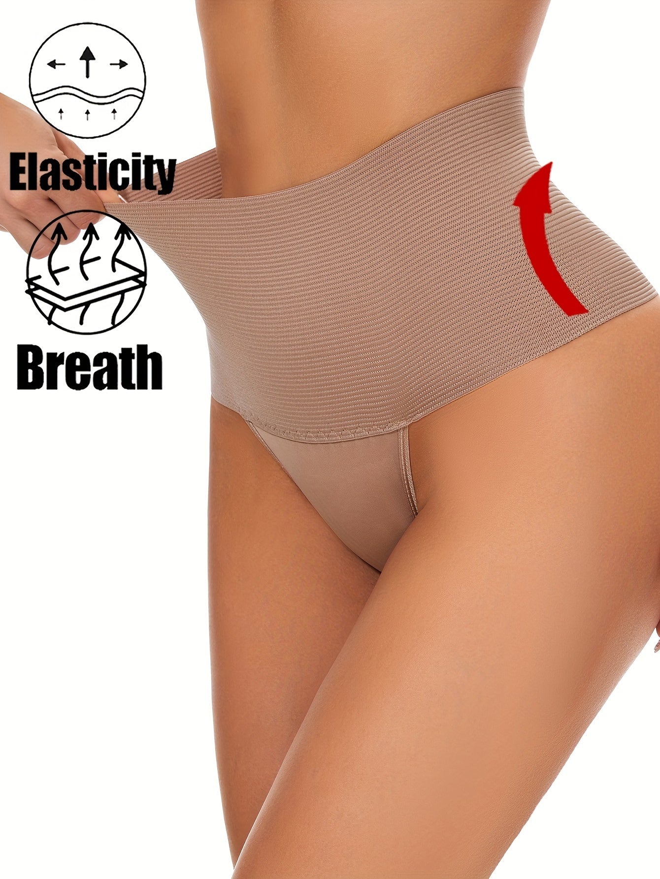 Slimming high-waist shaping panties for women.