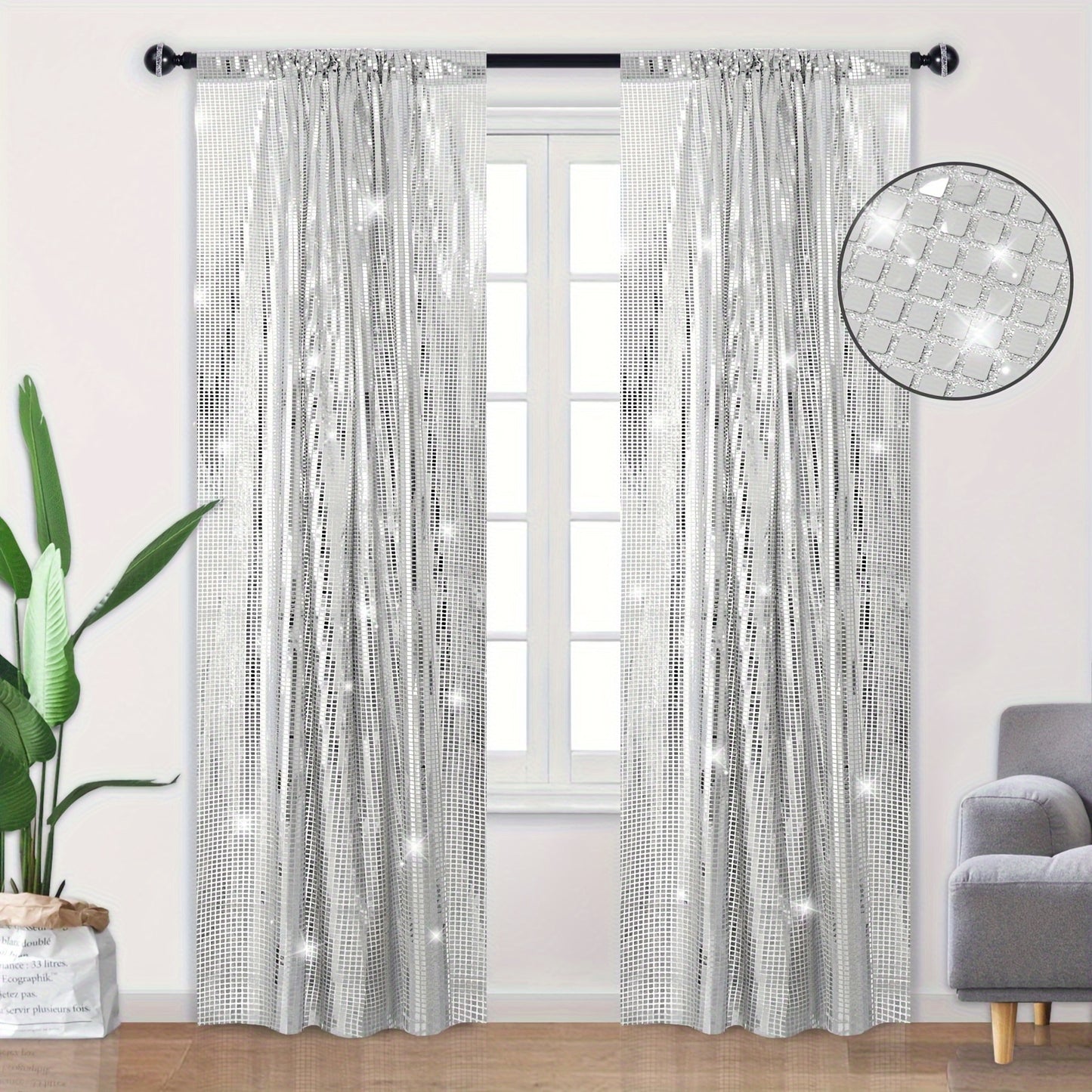 Enhance your stage with our BlingBling Sequin Backdrop Curtain, perfect for parties, weddings, birthdays, and more.