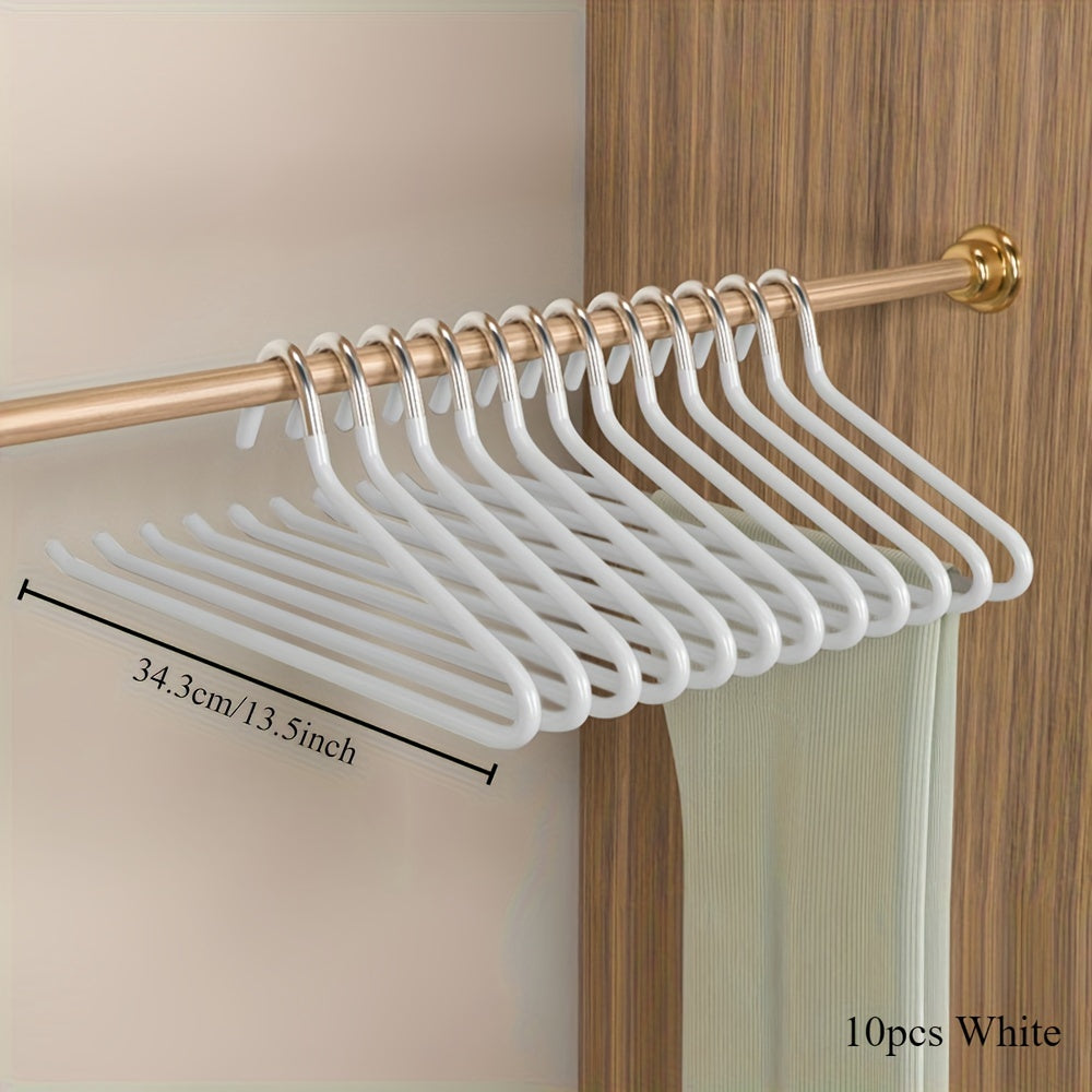 Durable Rainbow Swan Pants Hangers Set of 10 - Non-Slip, Space-Saving Clothes Rack for Home & Dorms, Easy Pull Design, Made with Stainless Steel