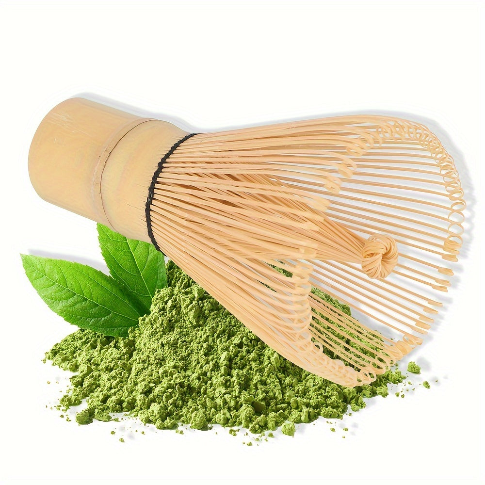 One piece of Japanese Ceremony Prong Bamboo Matcha Whisk - A traditional green tea powder Chasen brush for tea preparation. Ideal for family gatherings, theme parties, weddings, and birthday celebrations.