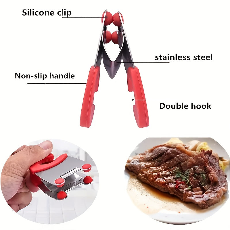 Bracket made of silicone, versatile tool, spoon made of silicone, holder for cooking spoons, flexible clamp for pots, side clamp for pots, handle for spoon rests, hooks, clamps for spoons, clamps for pots, resting place for spoons, scraper.