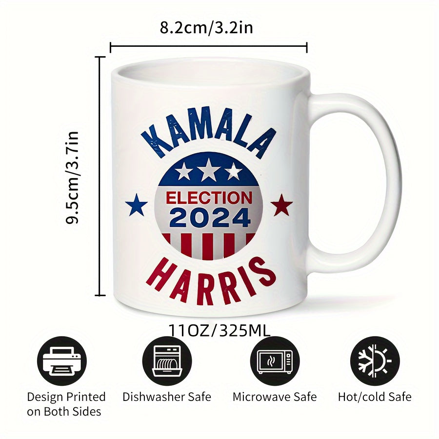 2024 Election Kamala Harris Ceramic Coffee Mug - Perfect Keepsake for Supporters, Inspirational Voting Mug for Adults, Patriotic Memorabilia Collectible