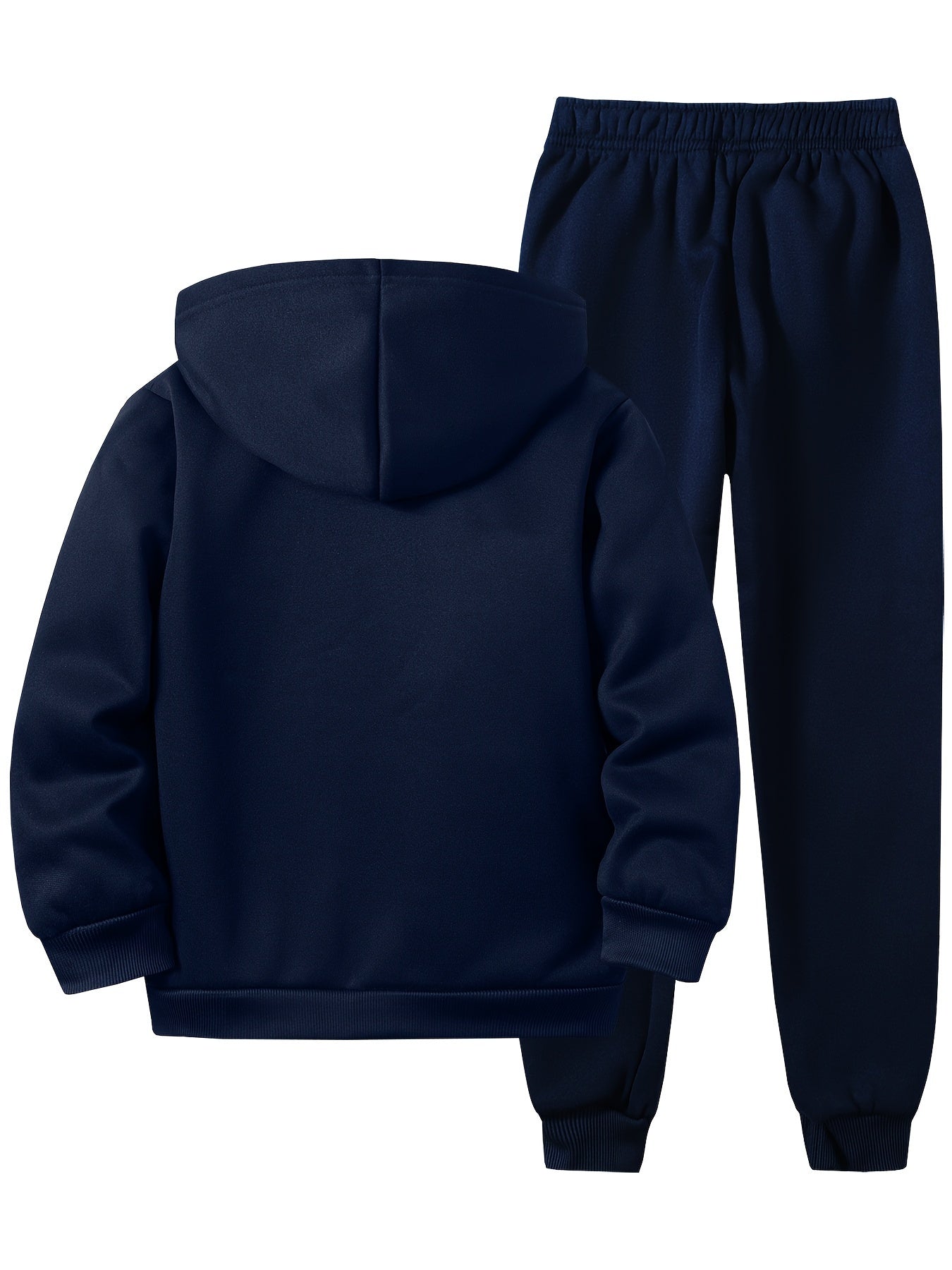 Kids' 23-Numbered Hoodie and Pants Set - Casual Zip-Up Sweatshirt and Joggers Combo in Knit Polyester, Perfect for Daily Outdoor Activities