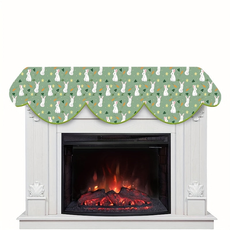 Get ready for Easter with the cute Easter Bunny Polyester Fireplace Scarf! Measuring 49.78cm x 199.9cm, this scarf features a festive rabbit pattern and can be used as a mantel drape or table runner. Perfect for adding a touch of holiday cheer to your